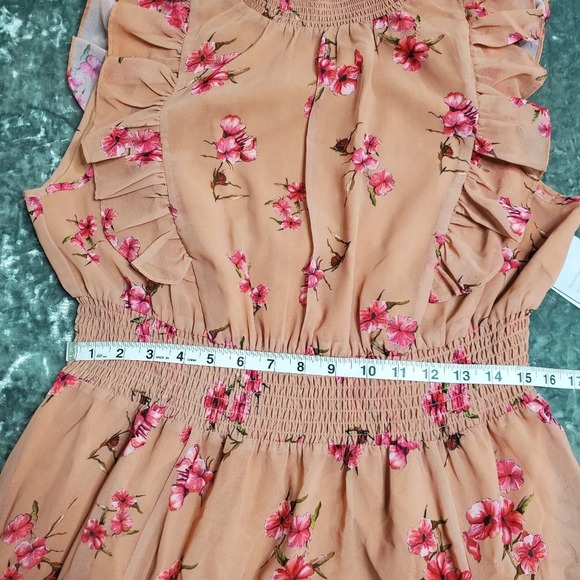 Alexia Admor Joanna Ruffled Dress In Cafe Floral - Picture 7 of 11